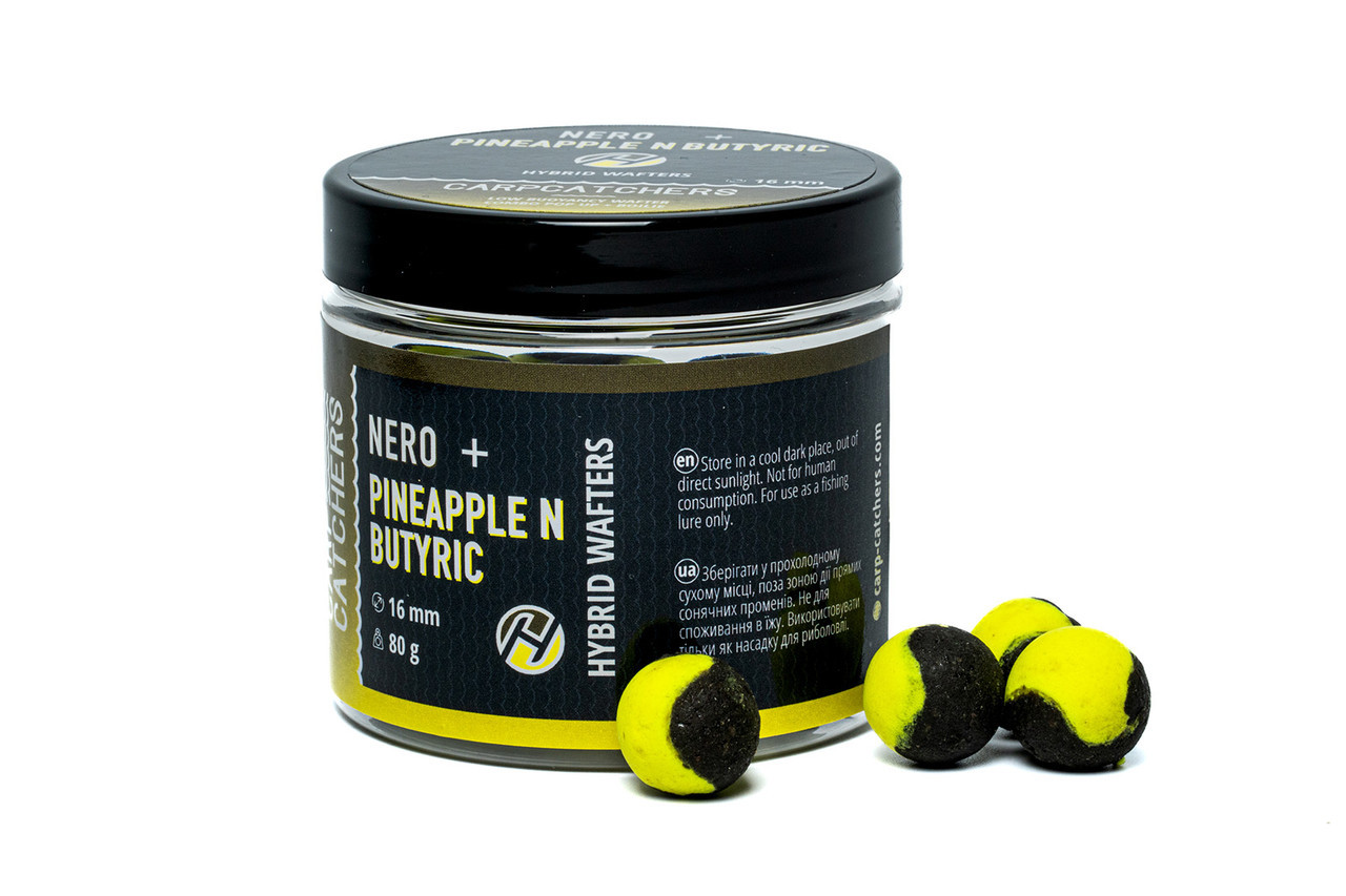 Бойли Hybrid Wafters Carp Catchers 16 мм 80 г NERO&Pineapple N Butyric