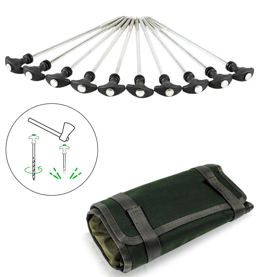 Кілки для намету World4Carp Tent Peg Set XL 30 см набір 10 шт