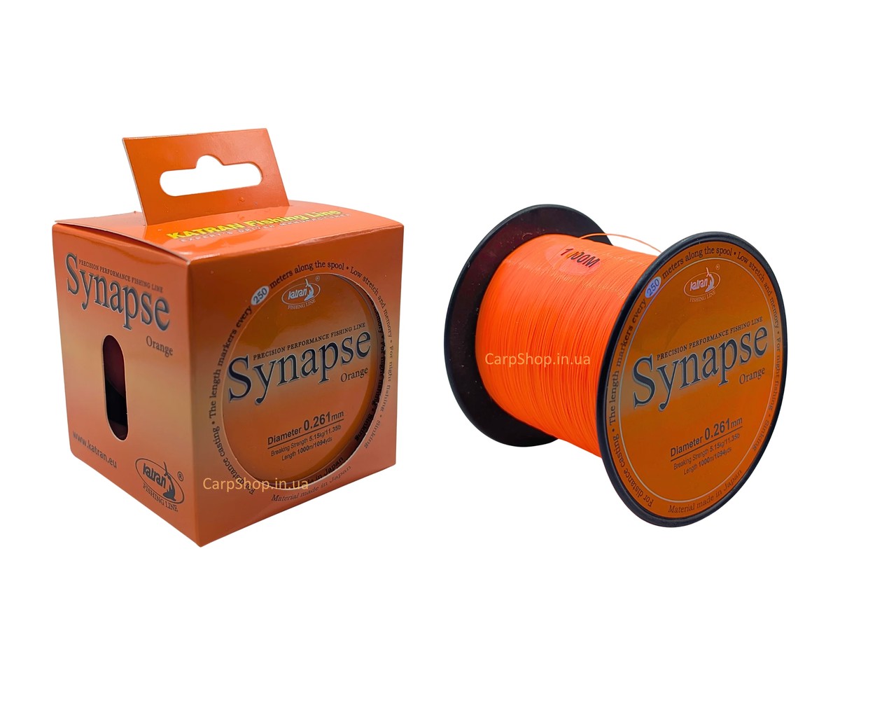 Жилка Katran Synapse Orange 1000 м 0.286 mm 6 kg 13.25 Lb