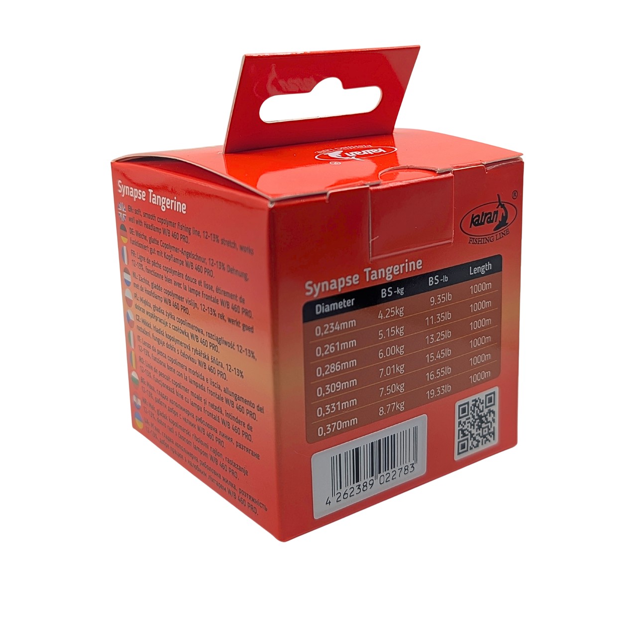Жилка Katran Synapse Tangerine 1000m 0.26mm 5,15 kg 11,35 Lb