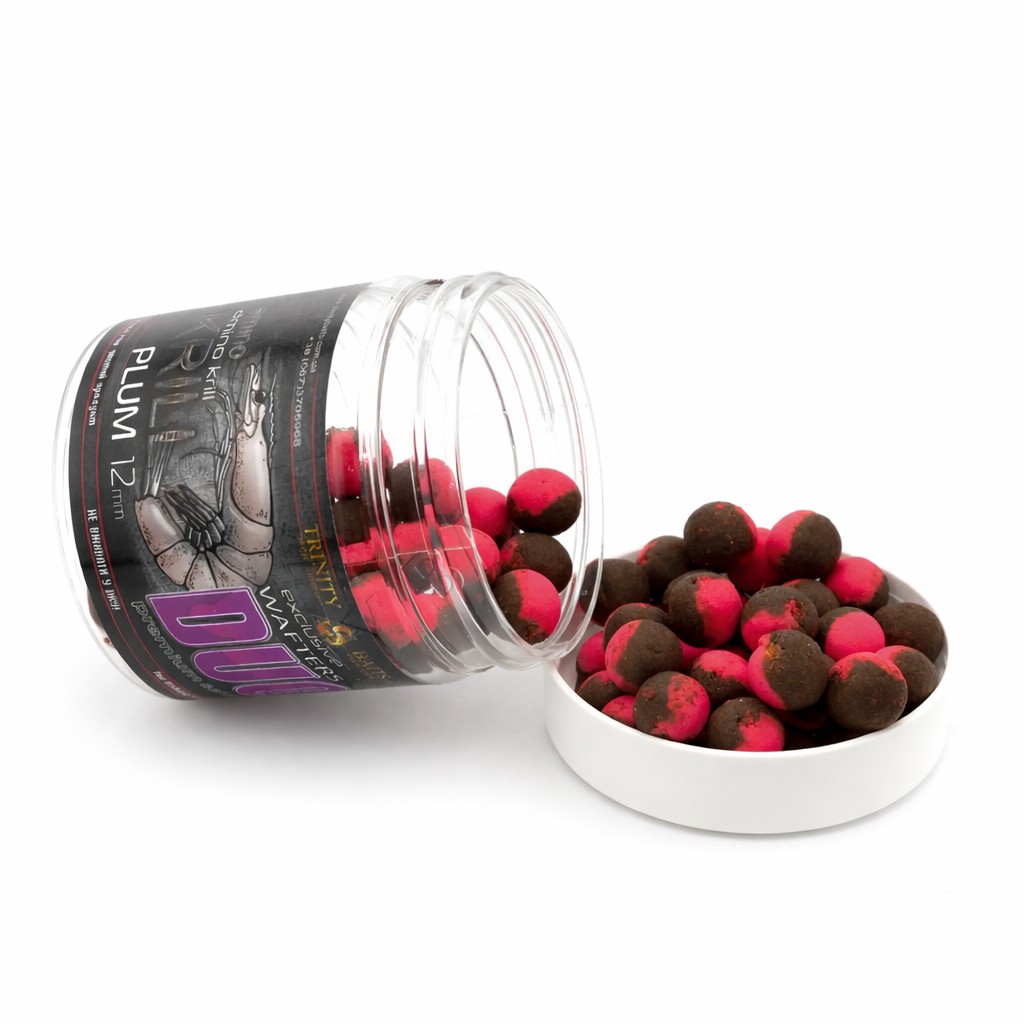 Вафтери Trinity Baits Duo Krill-Plum 12 mm 75 gr