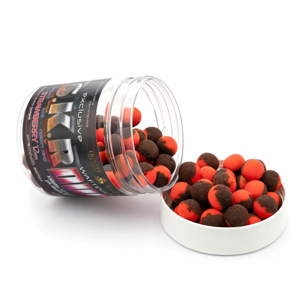 Вафтери Trinity Baits Duo SKR-Strawberry 12 mm 75 gr