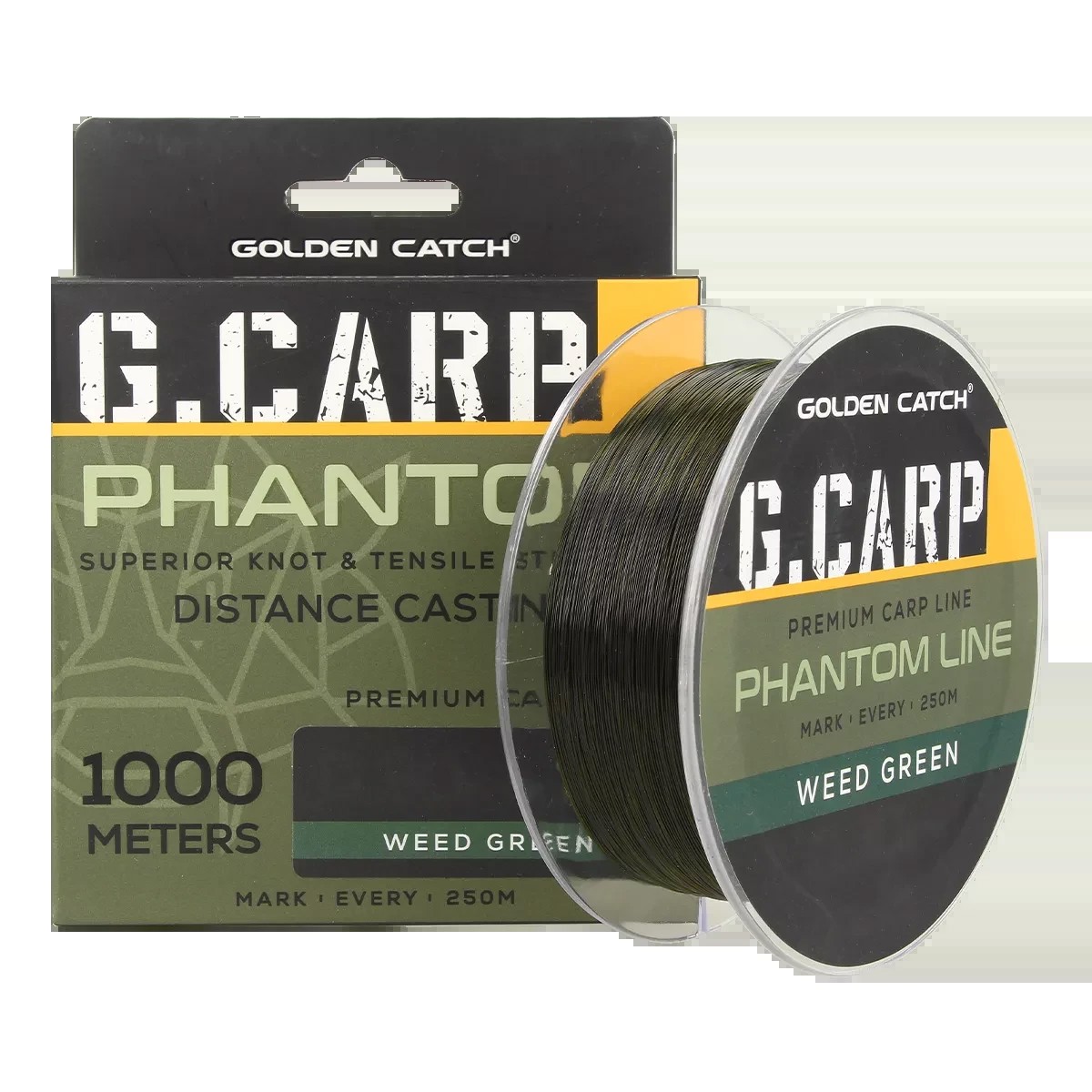 Волосінь Golden Catch G.Carp Phantom Line 1000 м Weed Green 0.32 mm 6.9 kg